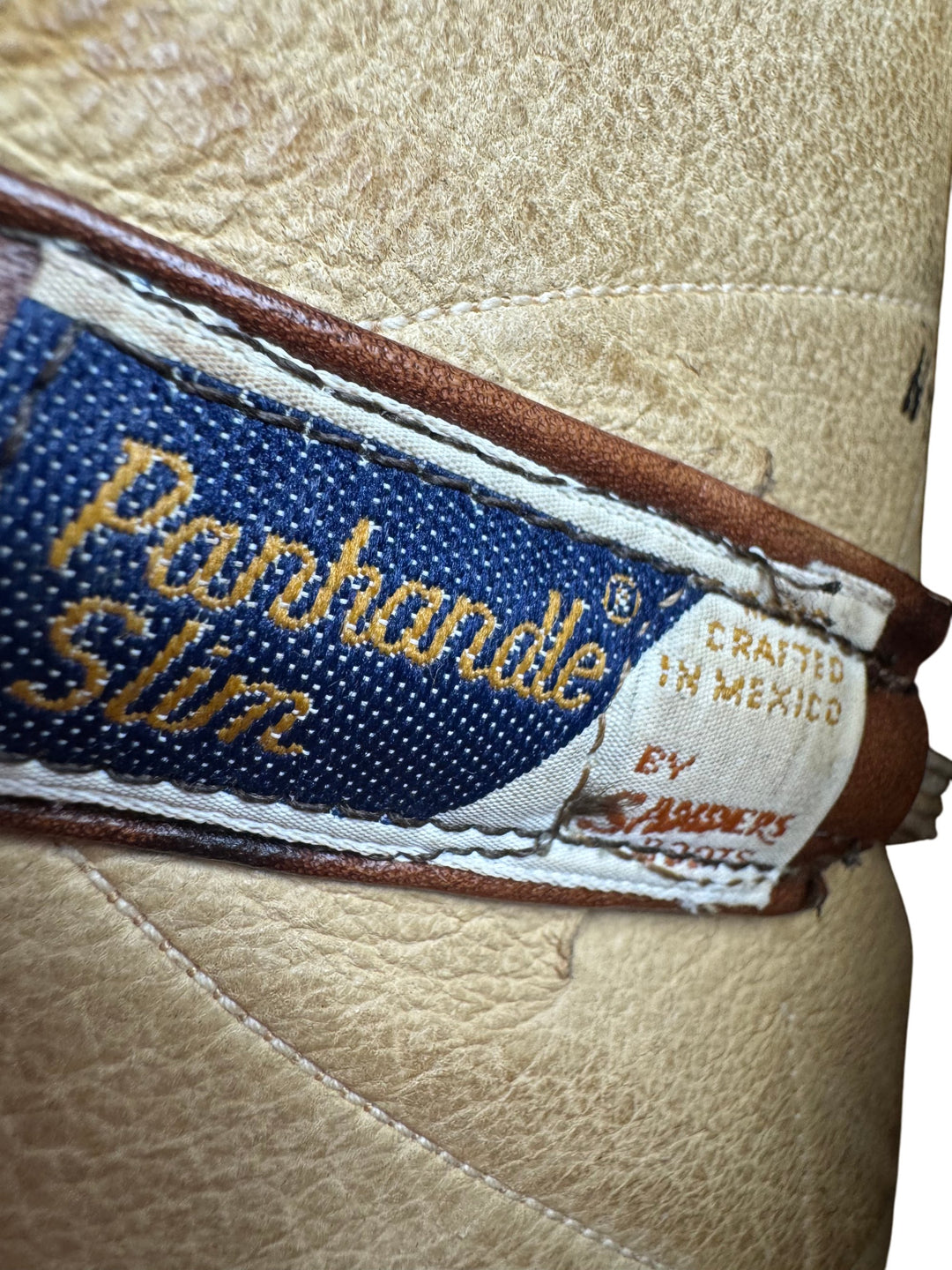 Panhandle Slim Brown Leather Cowboy Boots - 10.5 - Think Vintage