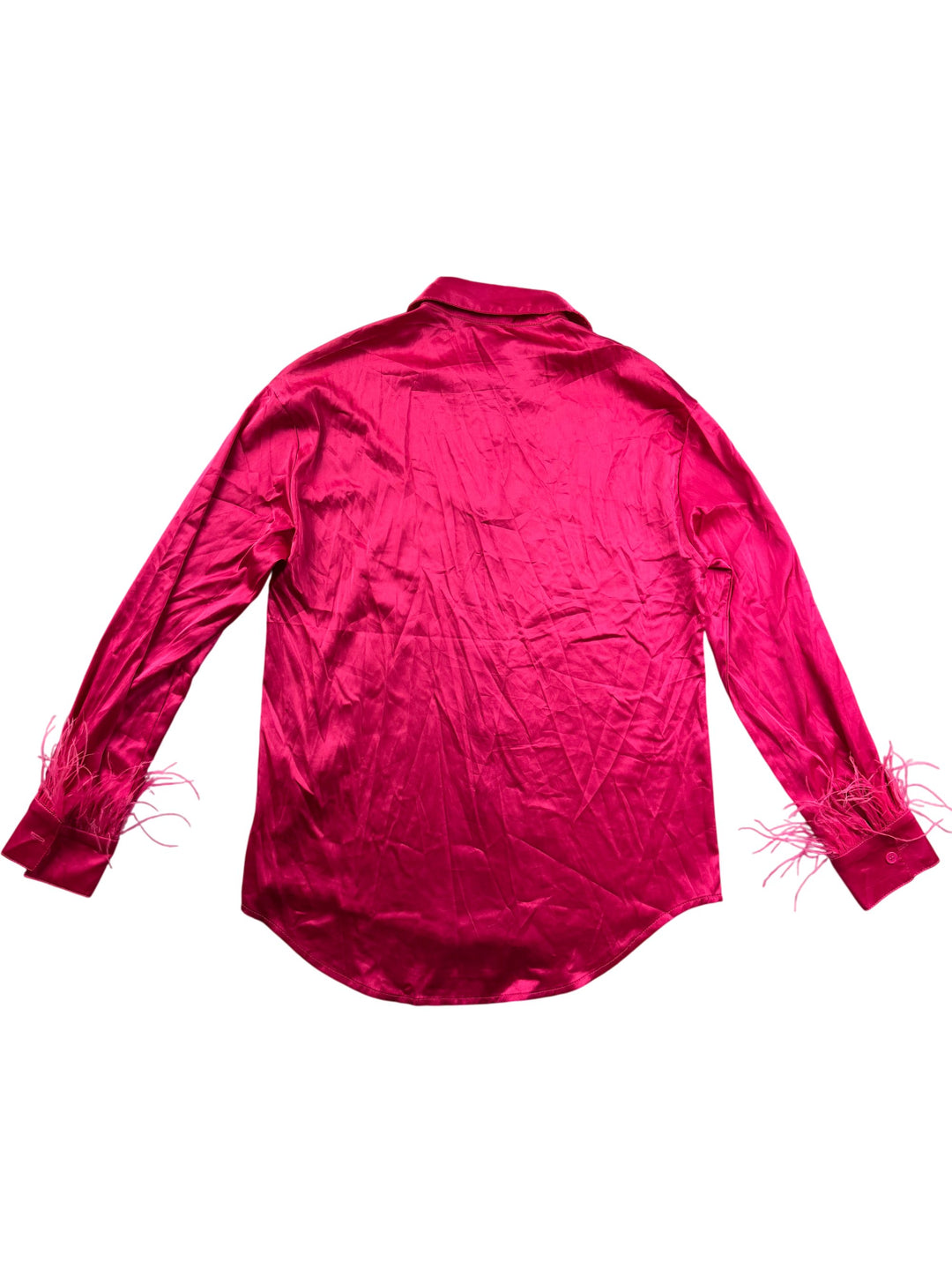 Paris Giorgia Pink Long Sleeve Blouse - M - Think Vintage Online Ltd