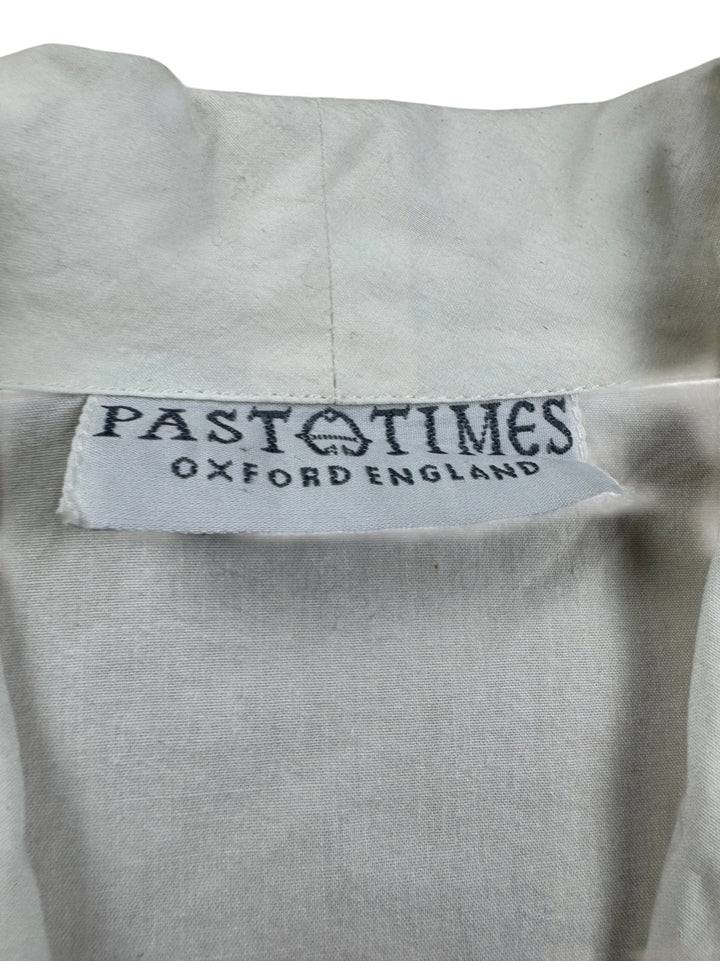 Past Times White Long Sleeved Blouse - M - Think Vintage ltd