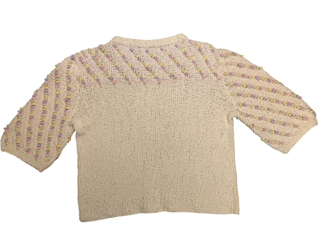 Pastel Bubble Sleeve Sweater - M - Think Vintage Online Ltd