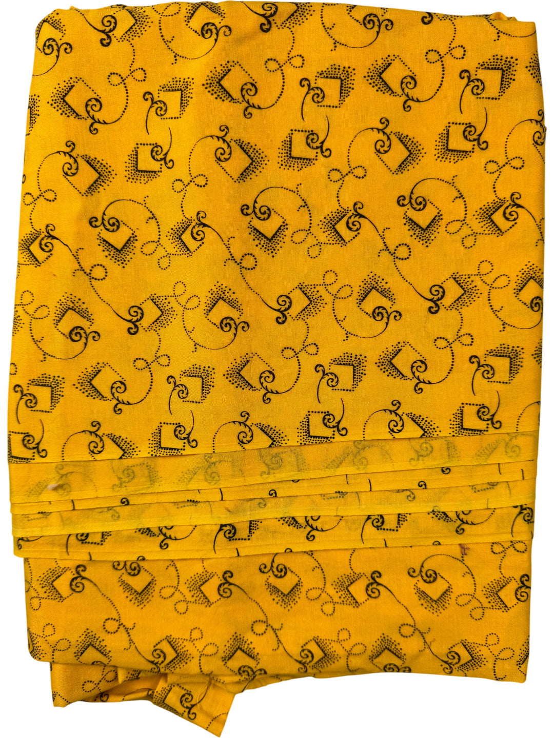Patterned Yellow Fabric - Think Vintage