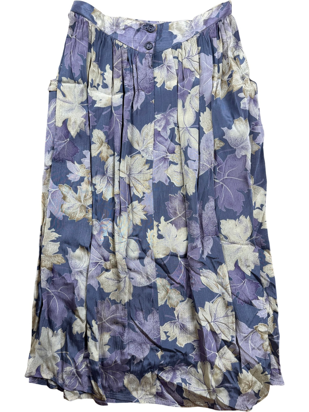 Paul Poly Floral Pleated Skirt - W26 - Think Vintage ltd