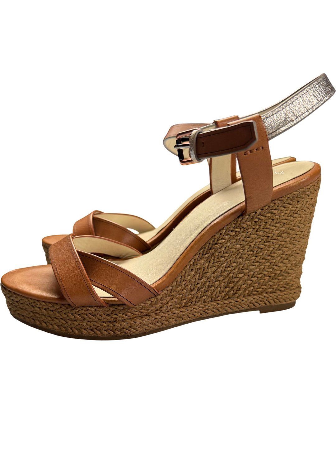 Paul Smith Brown Ankle Strap Wedge Sandals - Size 4 - Think Vintage ltd