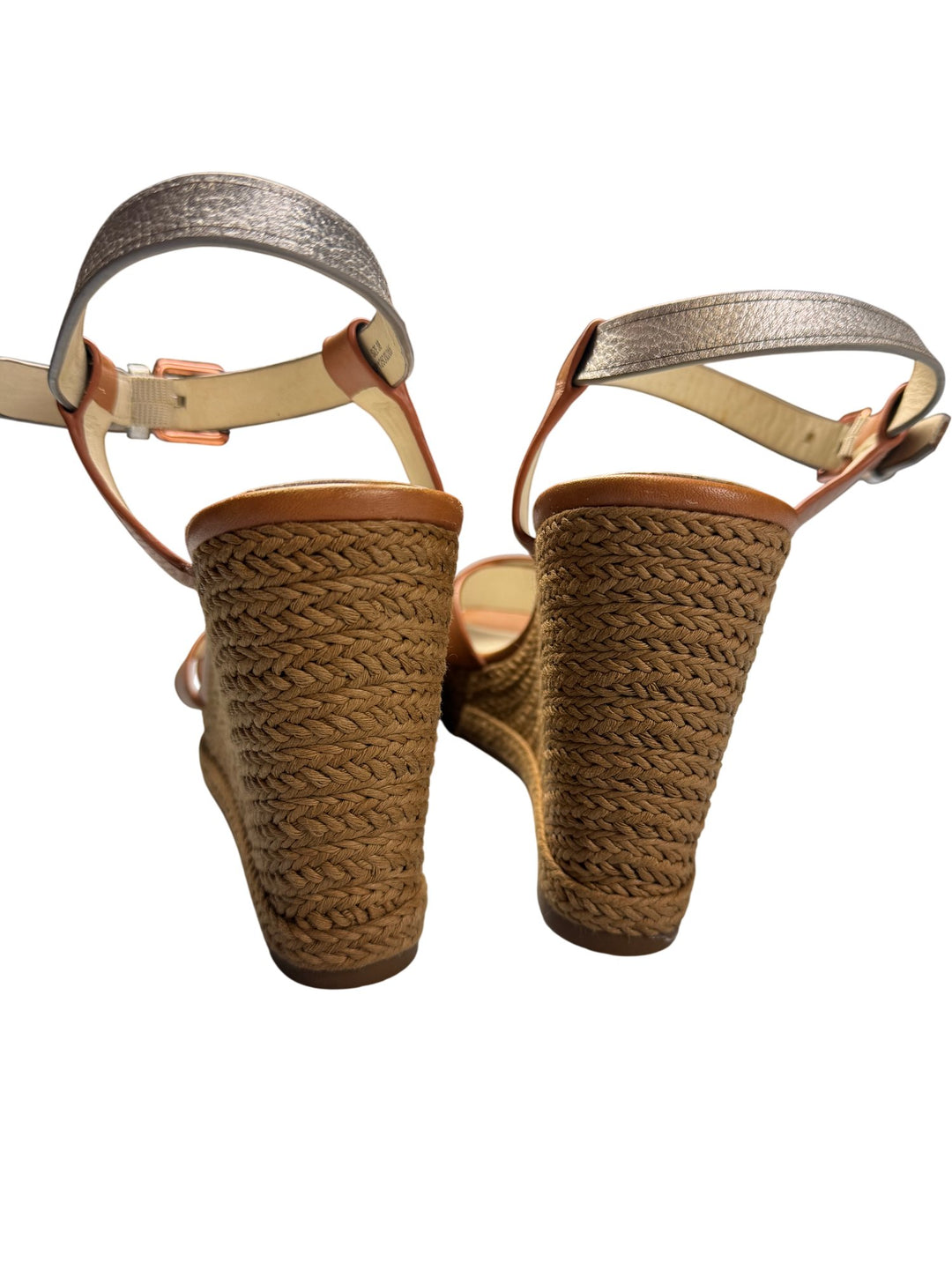 Paul Smith Brown Ankle Strap Wedge Sandals - Size 4 - Think Vintage ltd