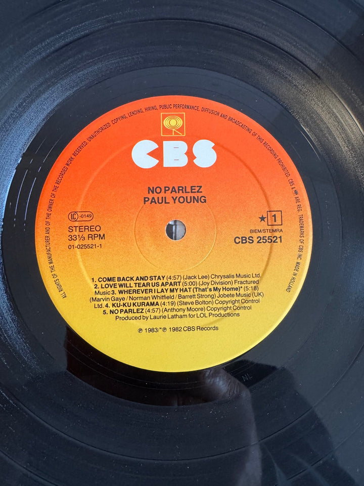Paul Young No Parlez Vinyl Record - Good - Think Vintage ltd