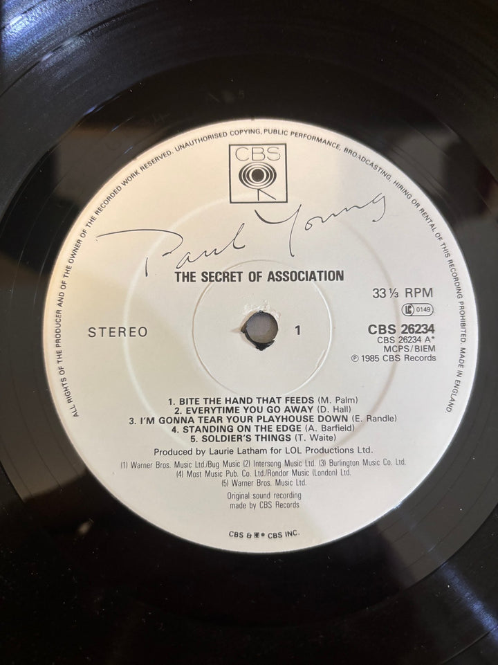 Paul Young The Secret of Association Vinyl - Good - Think Vintage ltd