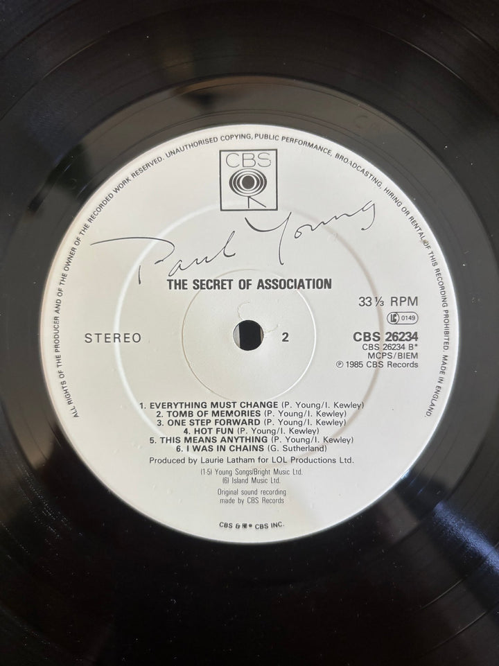 Paul Young The Secret of Association Vinyl - Good - Think Vintage ltd