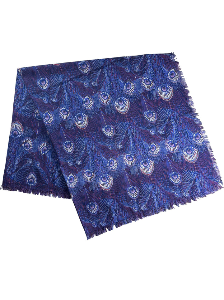 Peacock Feather Patterned Scarf
