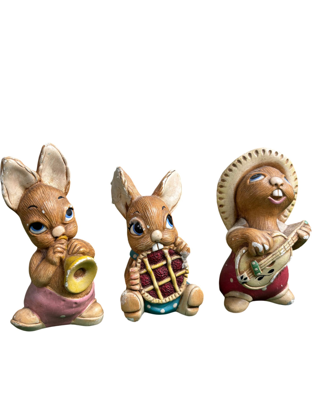 Pendelfin Hand Painted Stonecraft Figurines Set - Think Vintage