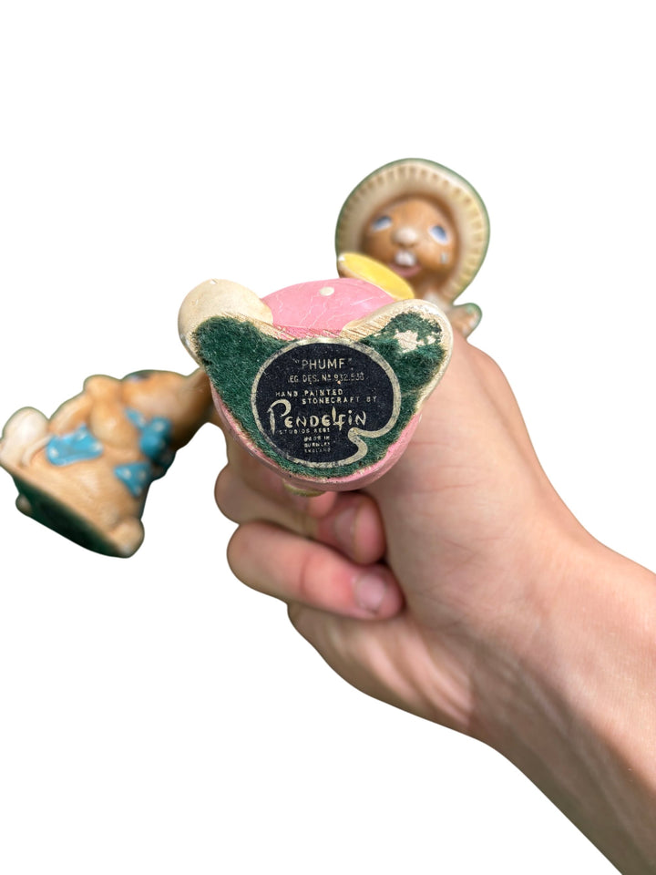 Pendelfin Hand Painted Stonecraft Figurines Set - Think Vintage ltd
