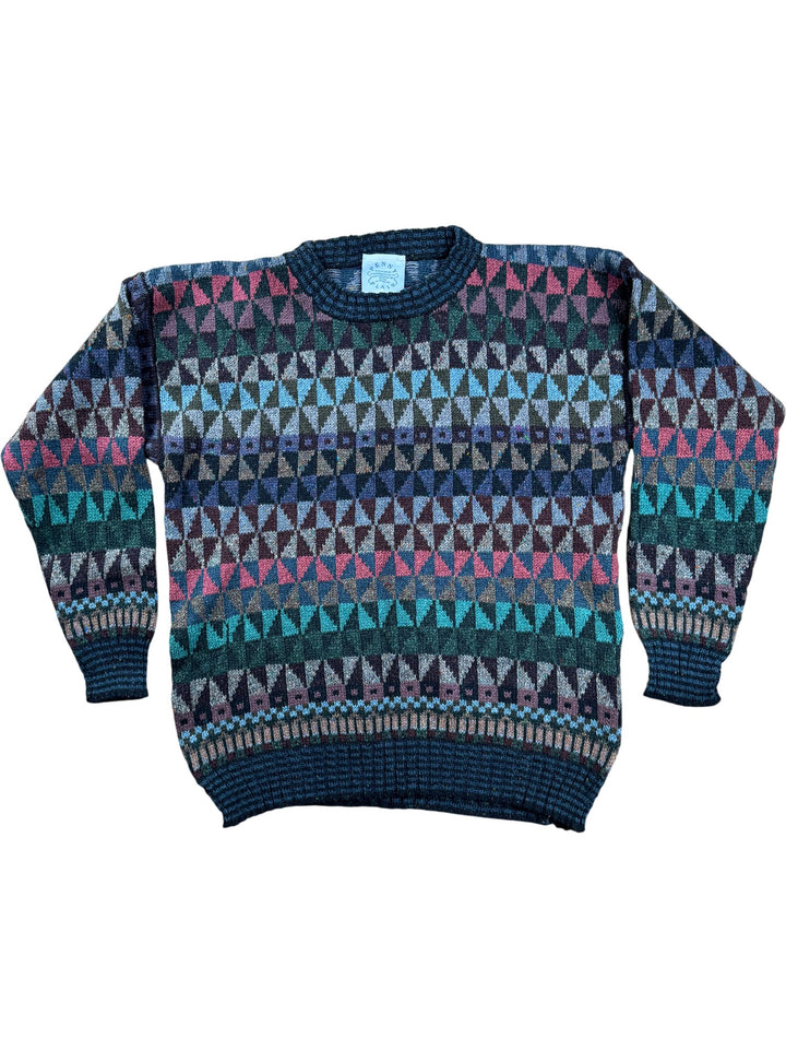 Penny Plain Multicolor Patterned Sweater - M - Think Vintage ltd