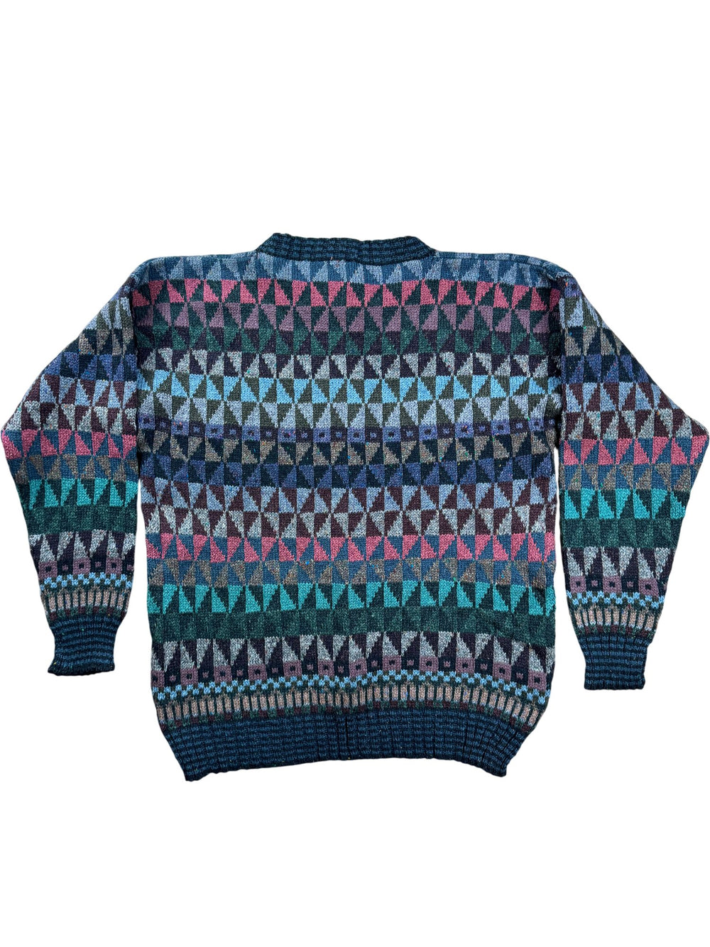 Penny Plain Multicolor Patterned Sweater - M - Think Vintage ltd