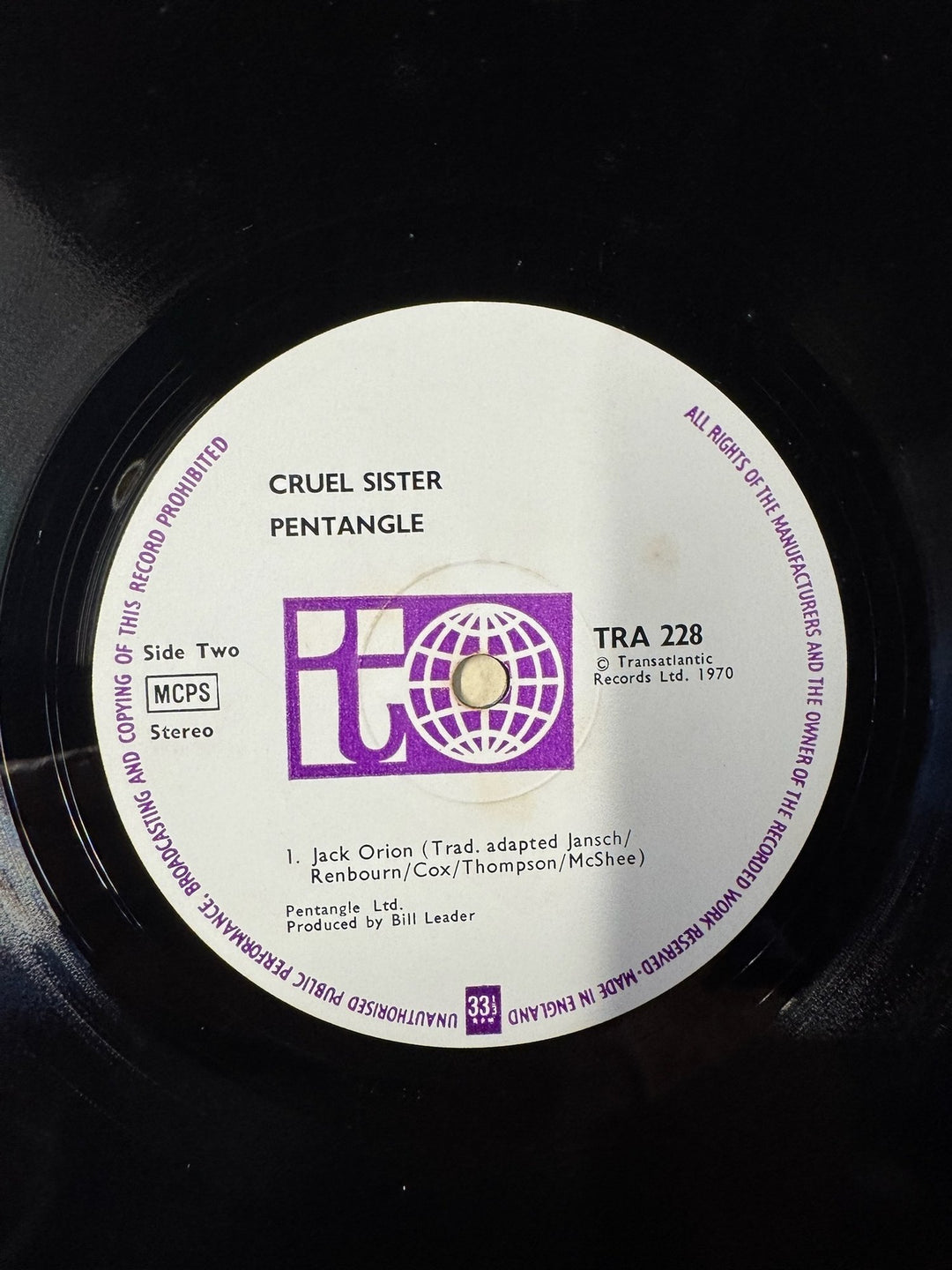 Pentangle Cruel Sister LP Record - Good