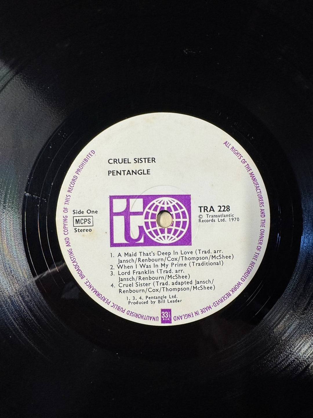 Pentangle Cruel Sister LP Record - Good