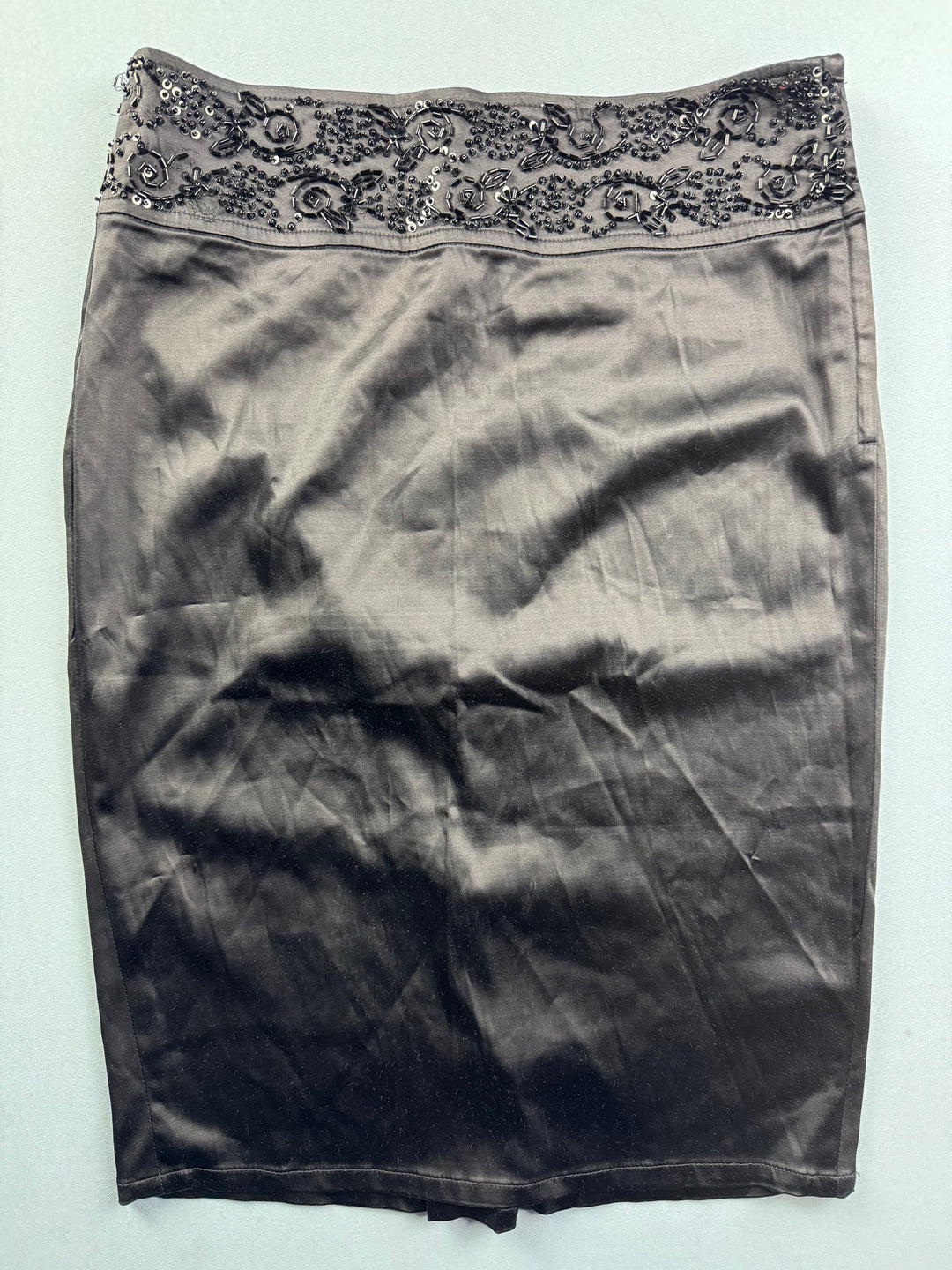Per Una Embellished Black Skirt - M - Think Vintage Online Ltd