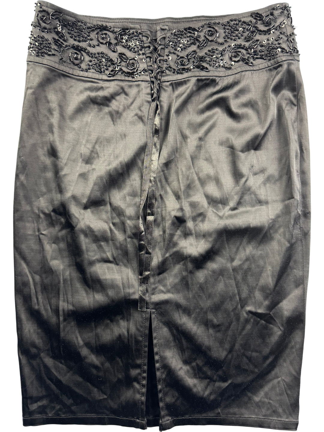 Per Una Embellished Black Skirt - M - Think Vintage ltd