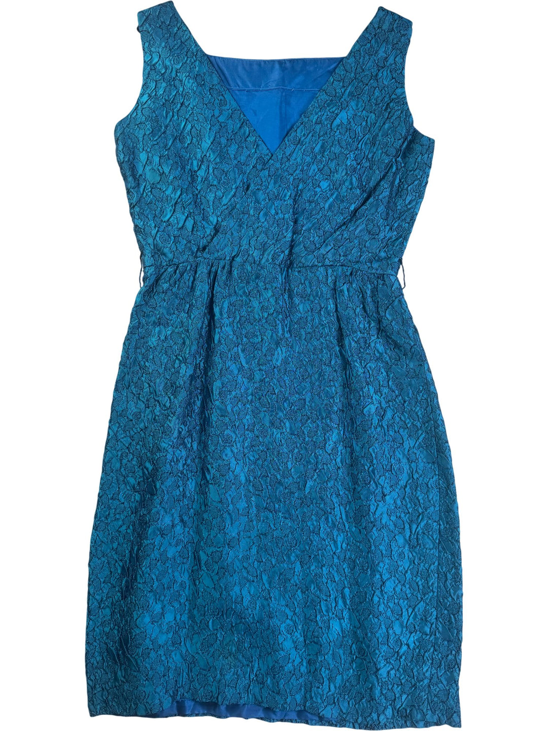 Perry Of Dublin Blue Lace Dress - S - Think Vintage ltd