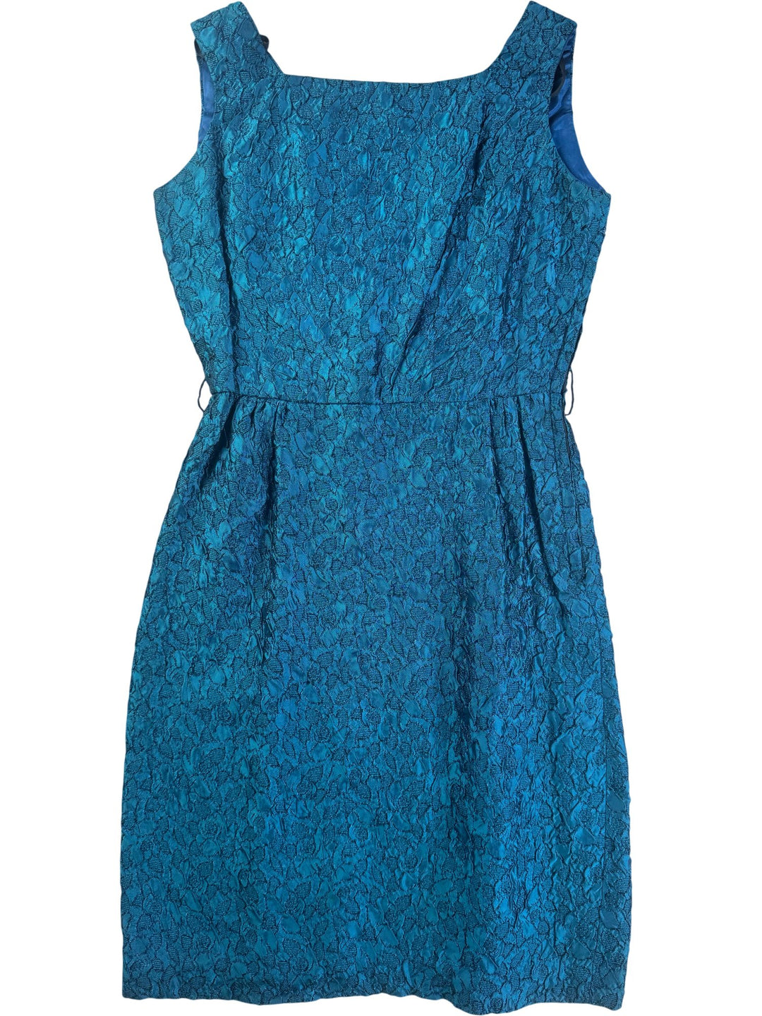 Perry Of Dublin Blue Lace Dress - S - Think Vintage ltd
