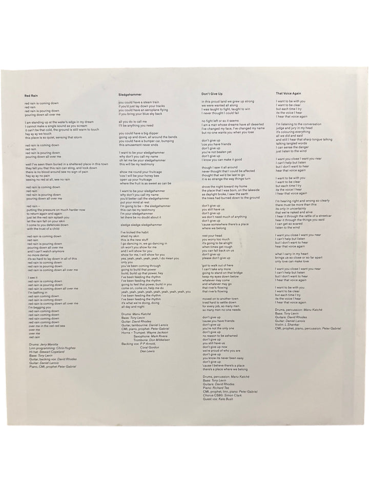 Peter Gabriel So Album Vinyl - Think Vintage