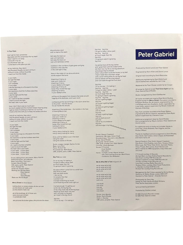 Peter Gabriel So Album Vinyl - Think Vintage