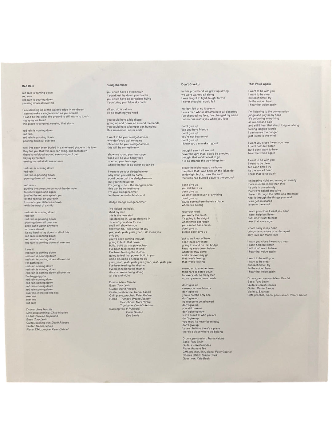 Peter Gabriel So Album Vinyl - Think Vintage Online Ltd