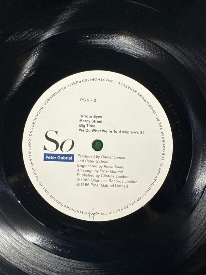 Peter Gabriel So Album Vinyl - Think Vintage Online Ltd