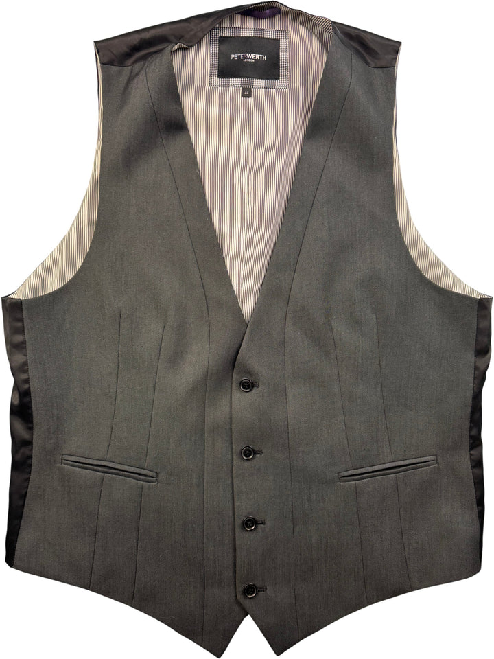 Peter Werth Striped Vest - L - Think Vintage Online Ltd
