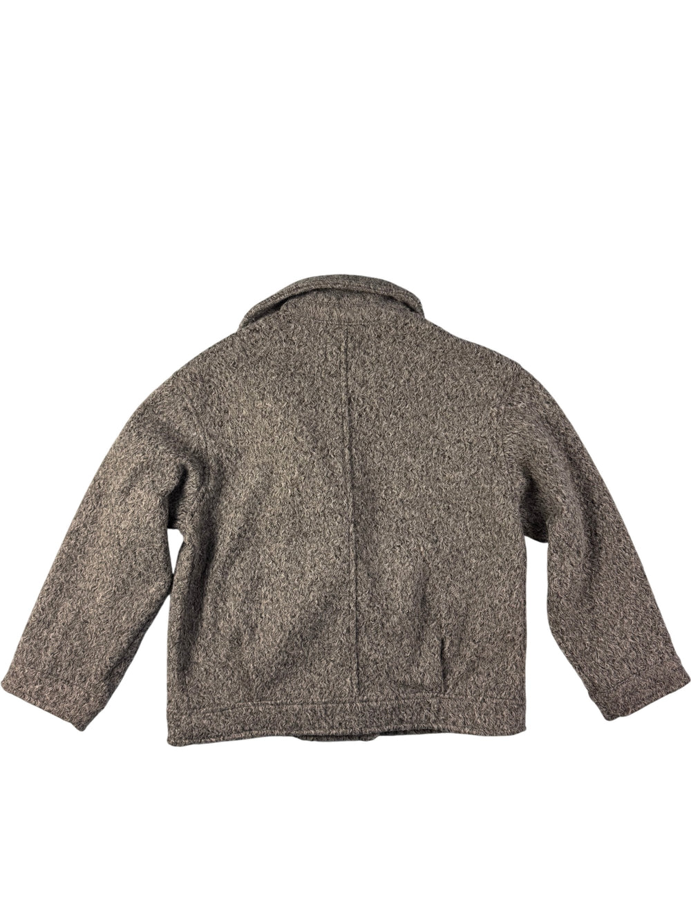 Petite Grey Zipper Jacket - S - Think Vintage