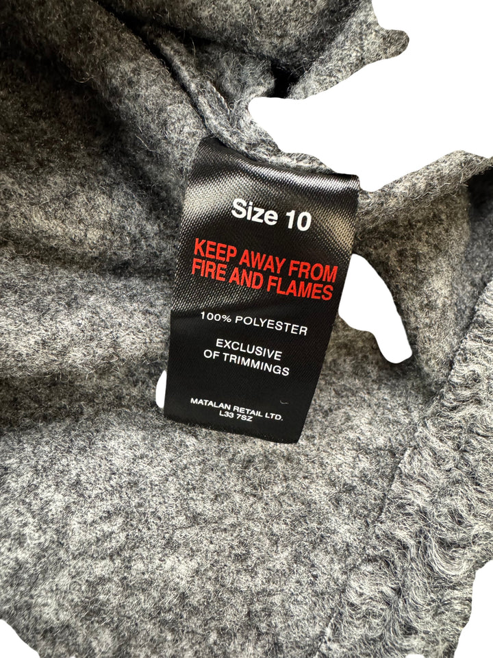 Petite Grey Zipper Jacket - S - Think Vintage