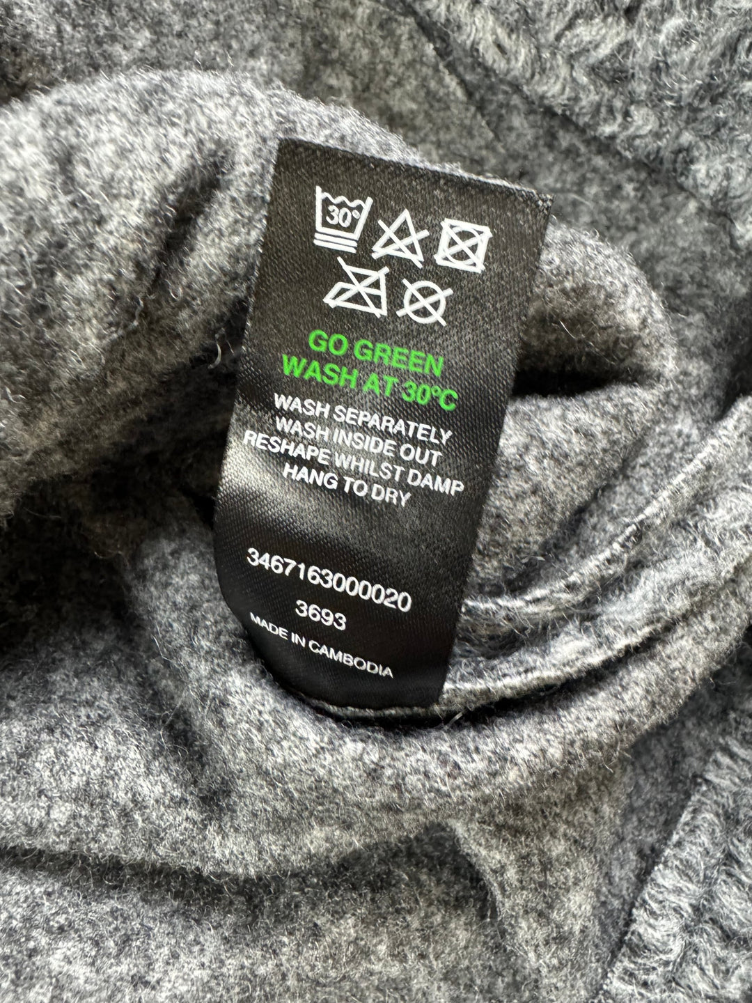 Petite Grey Zipper Jacket - S - Think Vintage