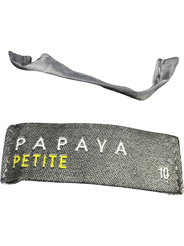 Petite Grey Zipper Jacket - S - Think Vintage