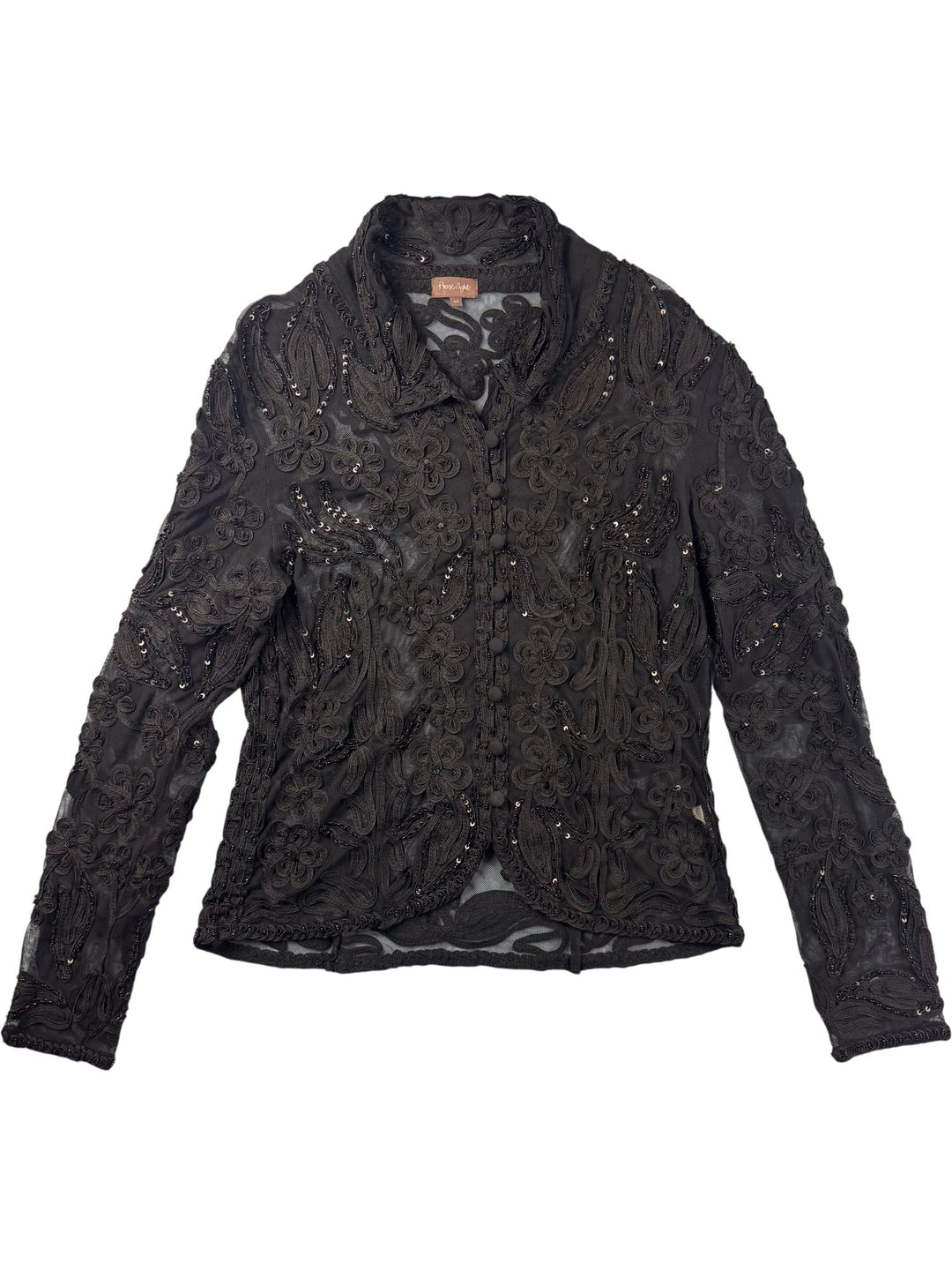 Phase Eight Black Embellished Bolero Jacket - M - Think Vintage ltd