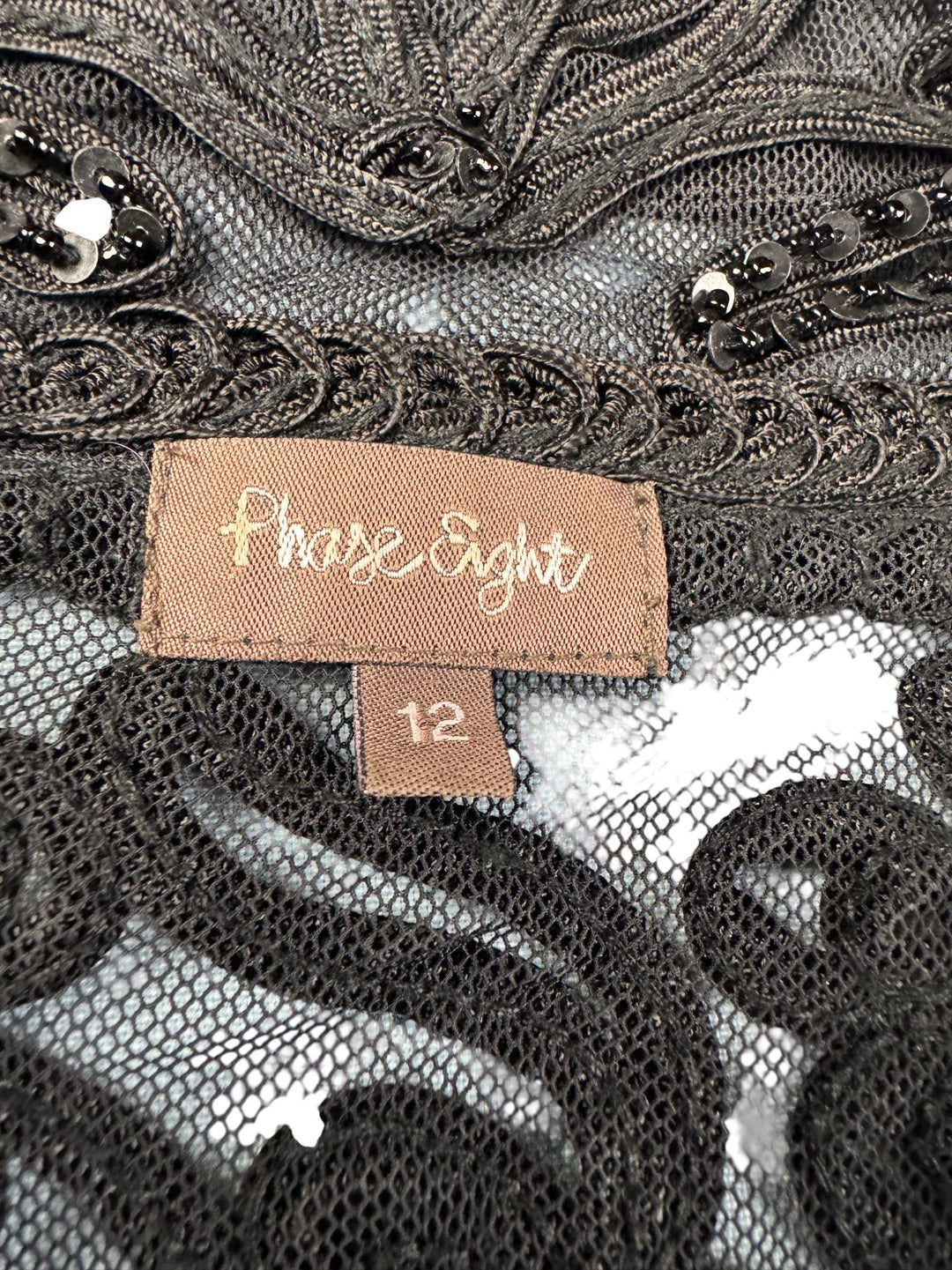 Phase Eight Black Embellished Bolero Jacket - M - Think Vintage ltd