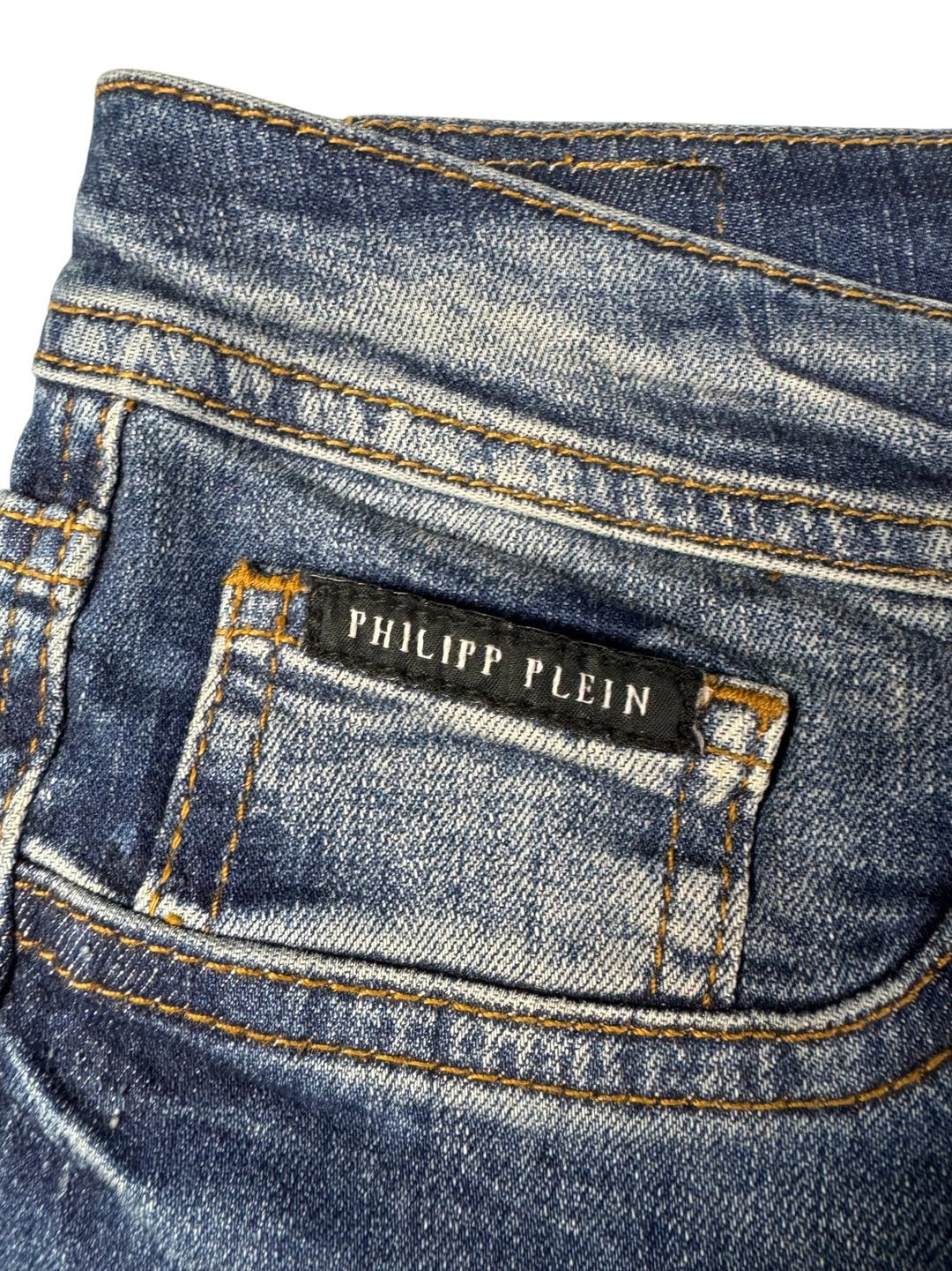 Philipp Plein Blue Washed Jegging Jeans - W30 - Think Vintage ltd