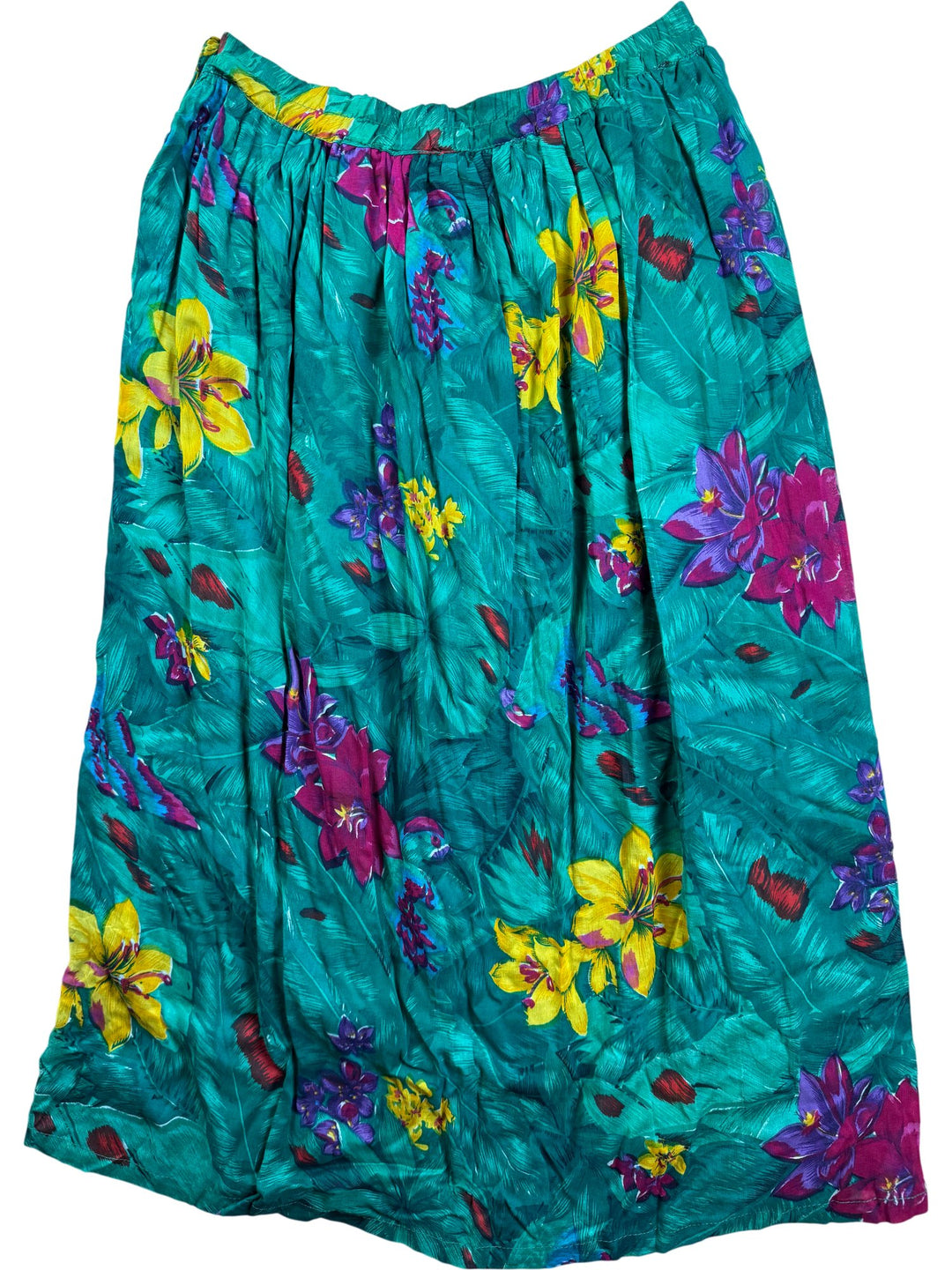 Phool Floral Pleated Skirt - W29 - Think Vintage ltd