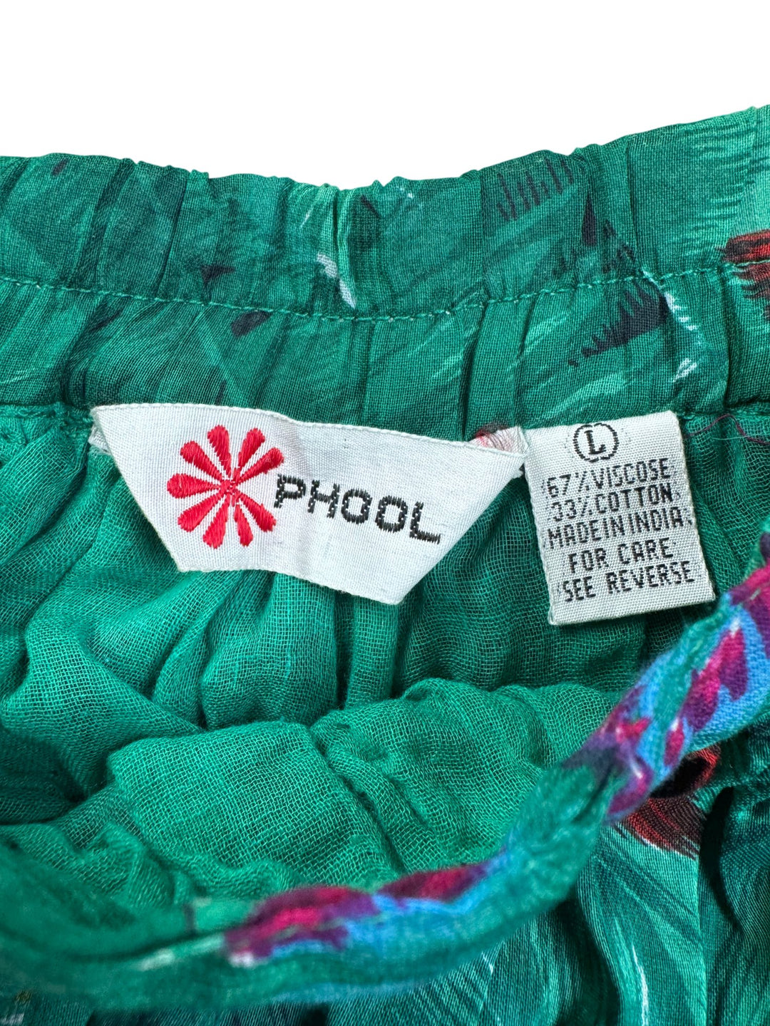 Phool Floral Pleated Skirt - W29 - Think Vintage ltd