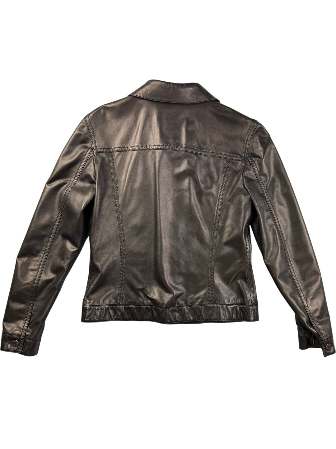 Piazza Sempione Lamb Leather Bomber Jacket - S - Think Vintage ltd