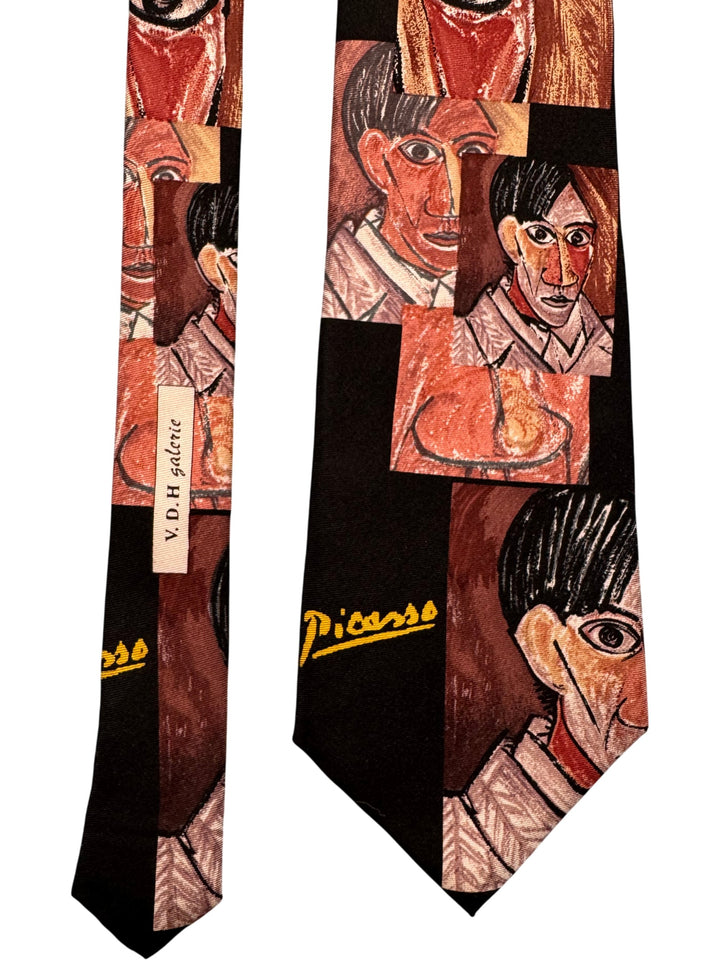 Picasso Self Portrait Art Silk Tie - Think Vintage