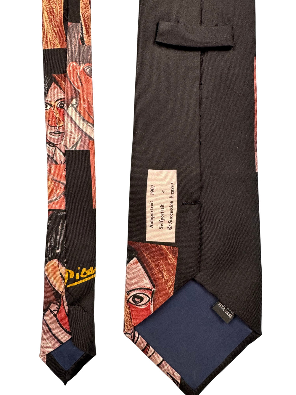 Picasso Self Portrait Art Silk Tie - Think Vintage