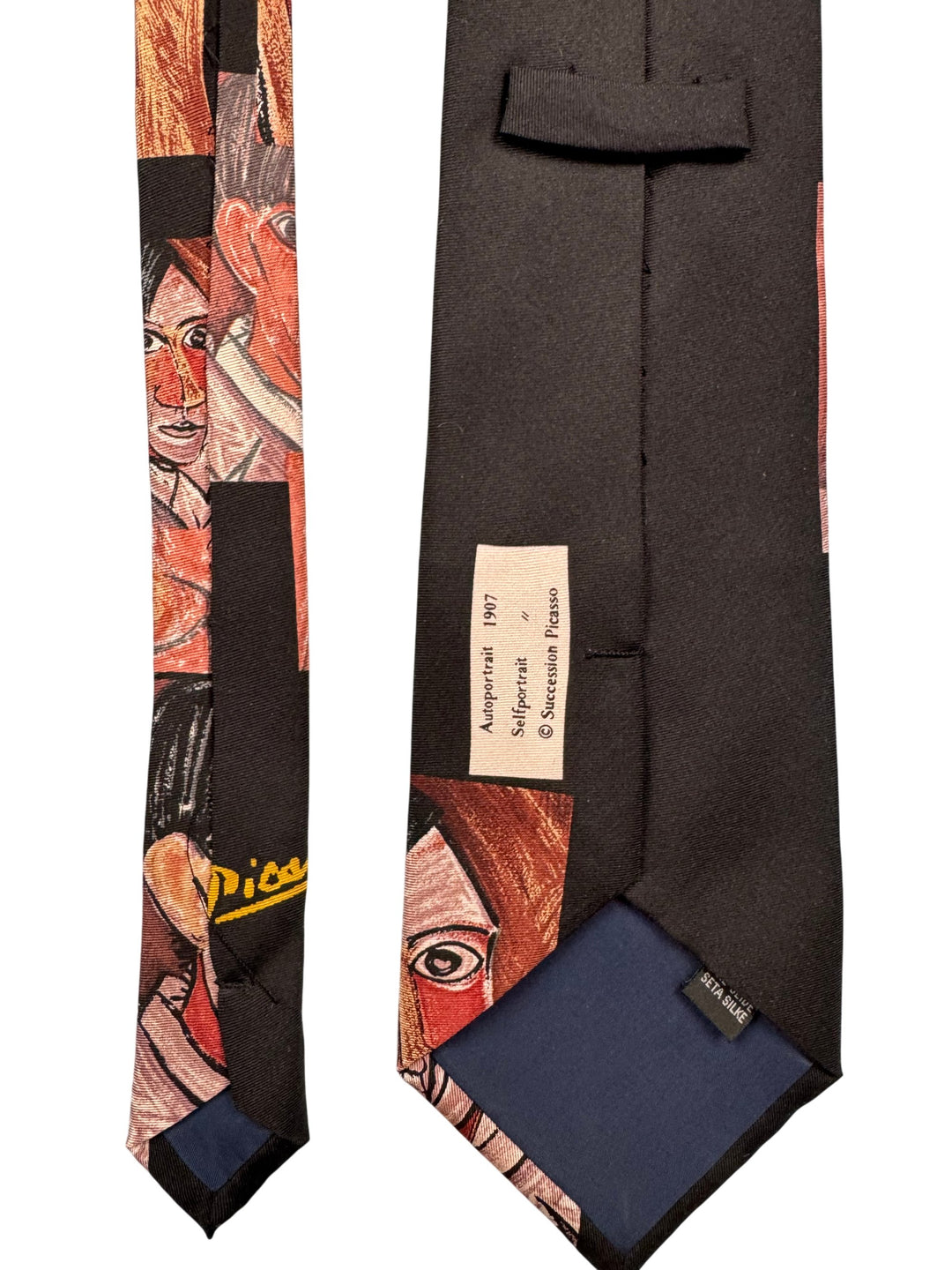 Picasso Self Portrait Art Silk Tie - Think Vintage