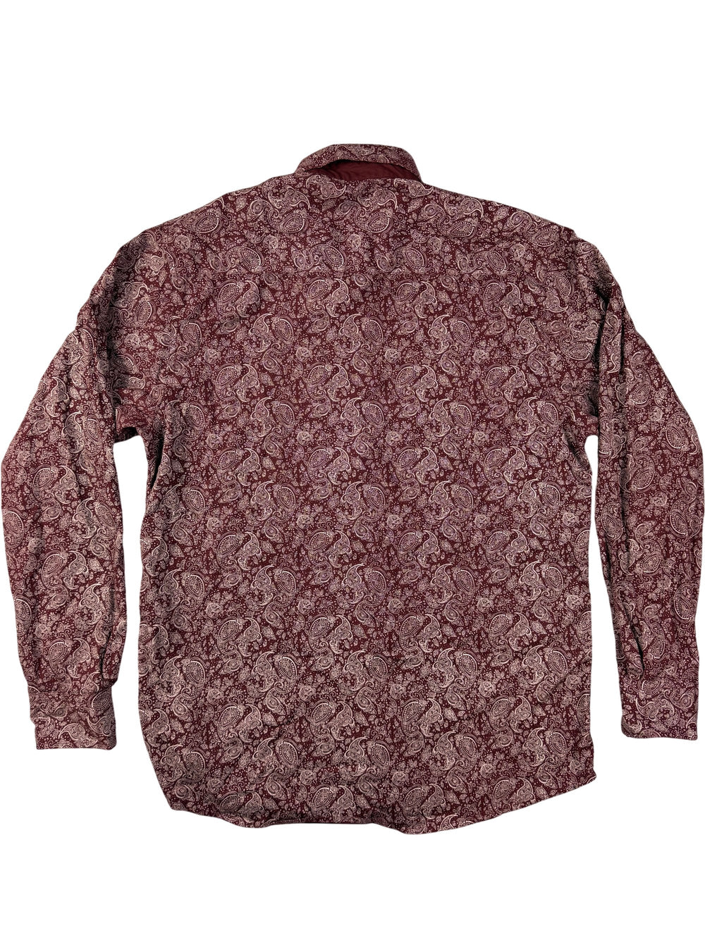 Pierre Cardin Paisley Long Sleeved Shirt - L - Think Vintage