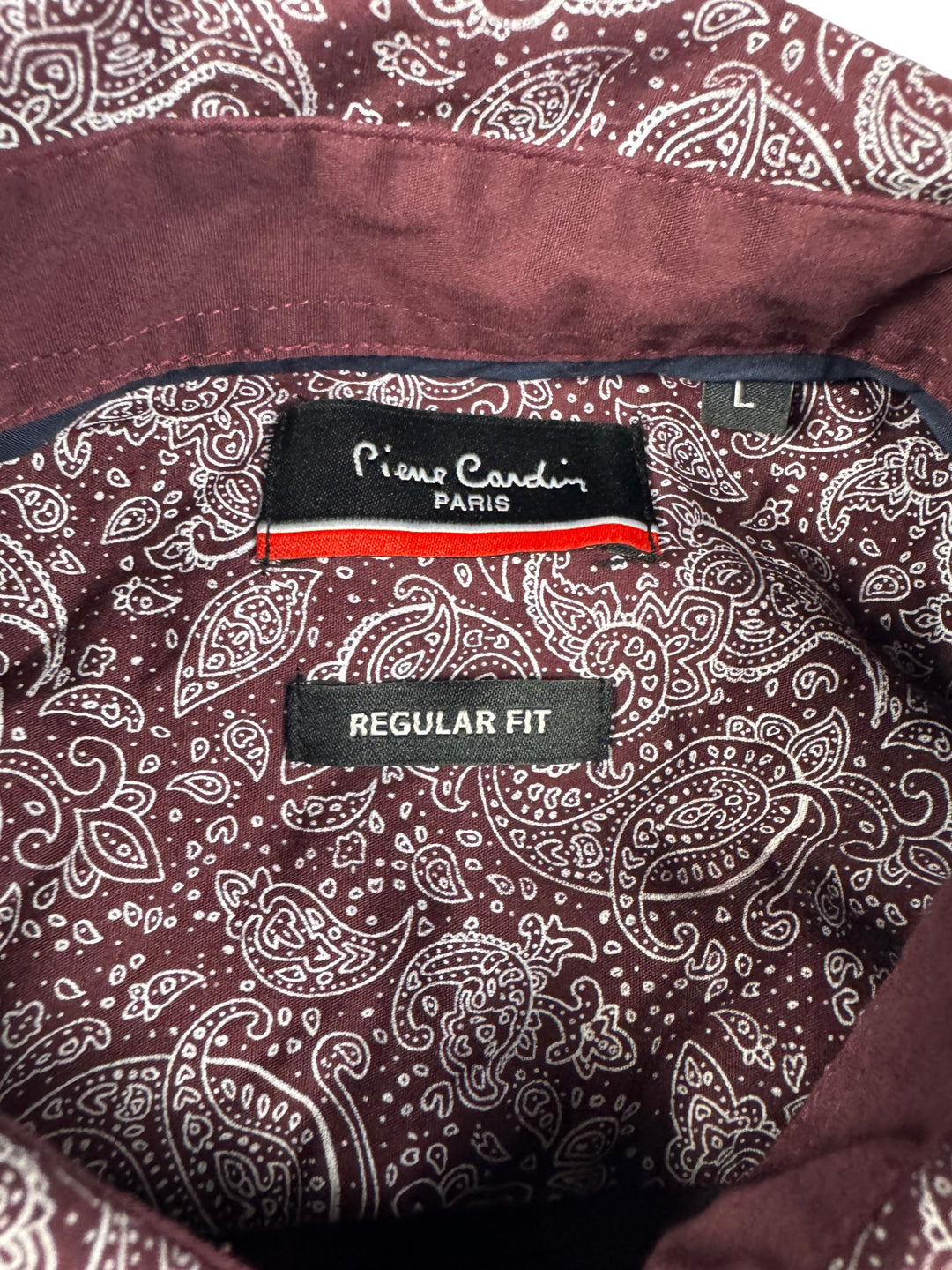Pierre Cardin Paisley Long Sleeved Shirt - L - Think Vintage