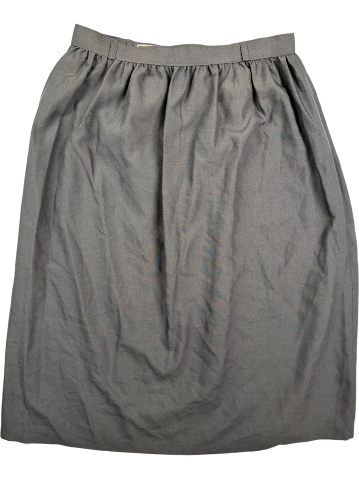 Pierre Cardin Wool Gathered Skirt -S - Think Vintage ltd