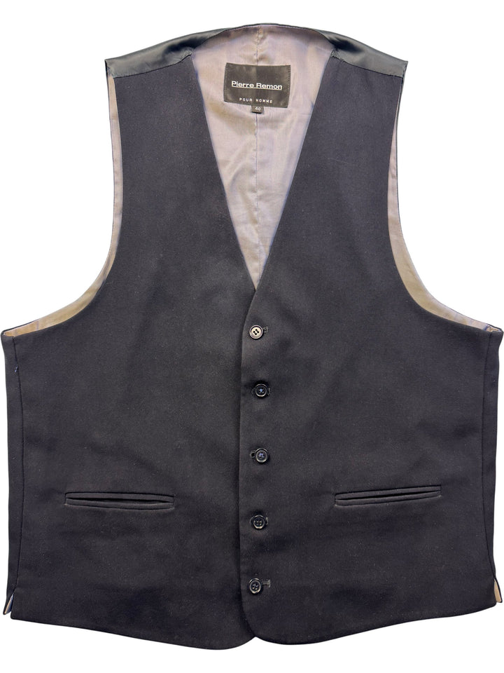 Pierre Remon Pour Homme Black Vest - L