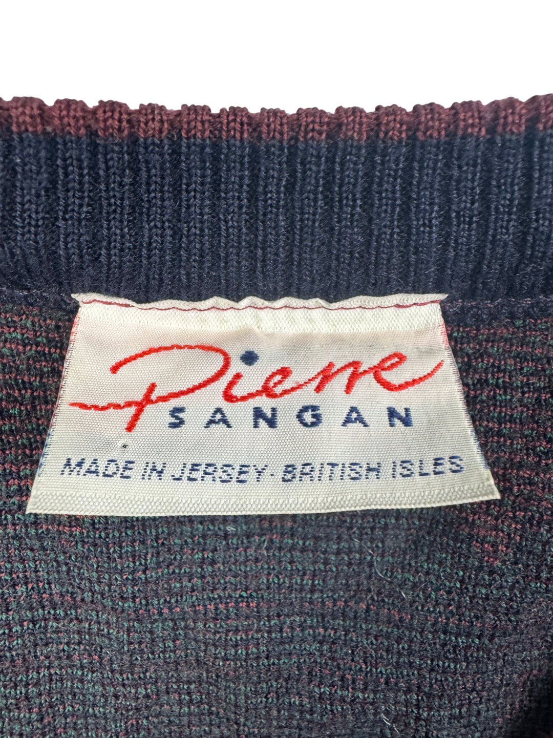 Pierre Sangan Wool Blend V-Neck Sweater - Think Vintage ltd