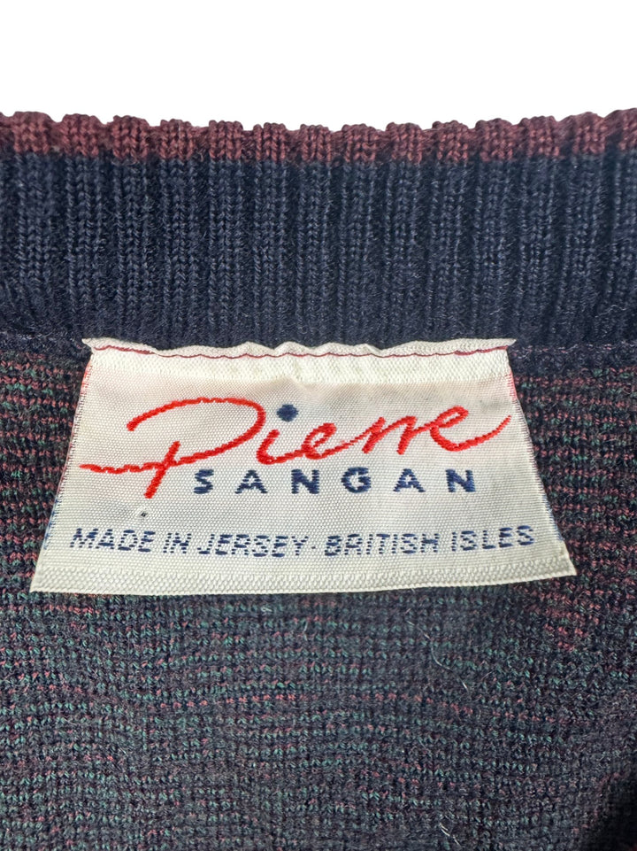 Pierre Sangan Wool Blend V-Neck Sweater - Think Vintage ltd