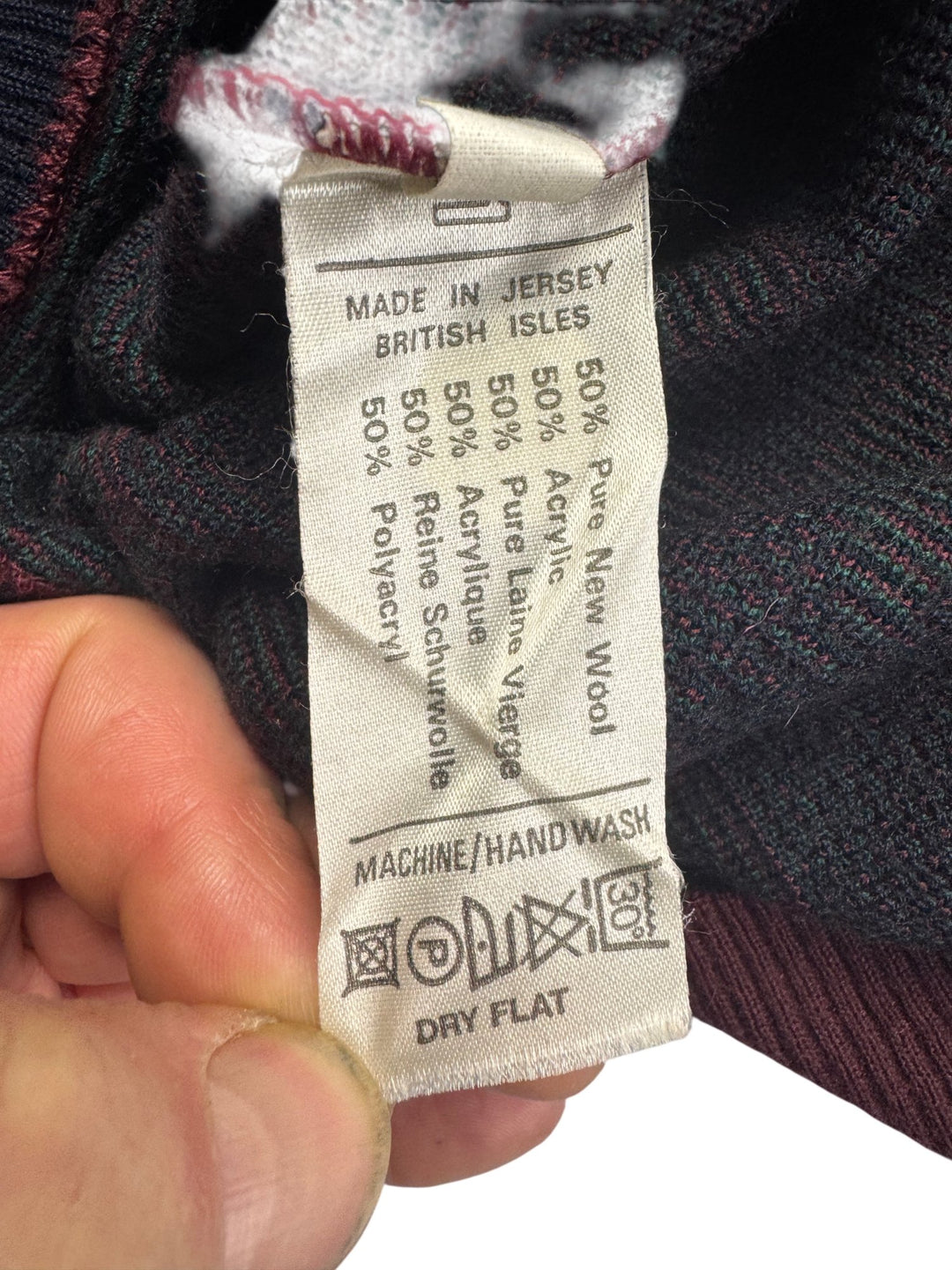 Pierre Sangan Wool Blend V-Neck Sweater - Think Vintage ltd