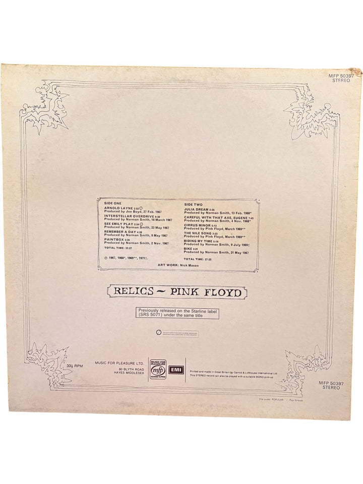Pink Floyd Relics Vinyl Record - Fair - Think Vintage ltd