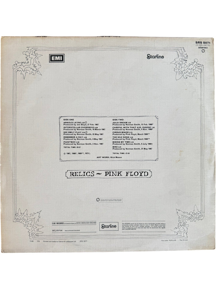 Pink Floyd Relics Vinyl Record - Fair - Think Vintage ltd