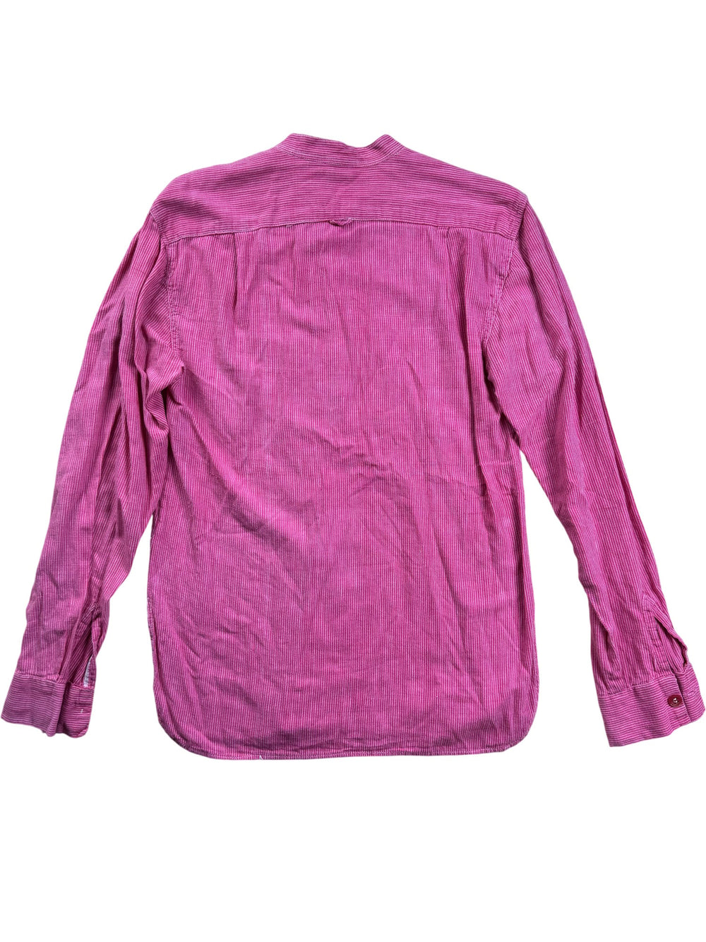 Pink Long Sleeve Button-Up Shirt - S - Think Vintage ltd
